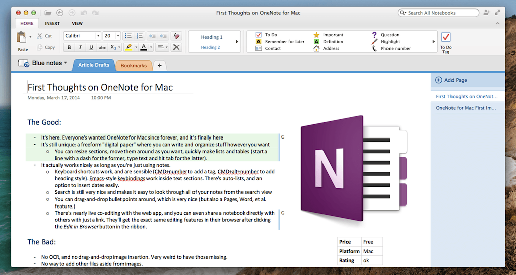 Free Onenote Download For Mac
