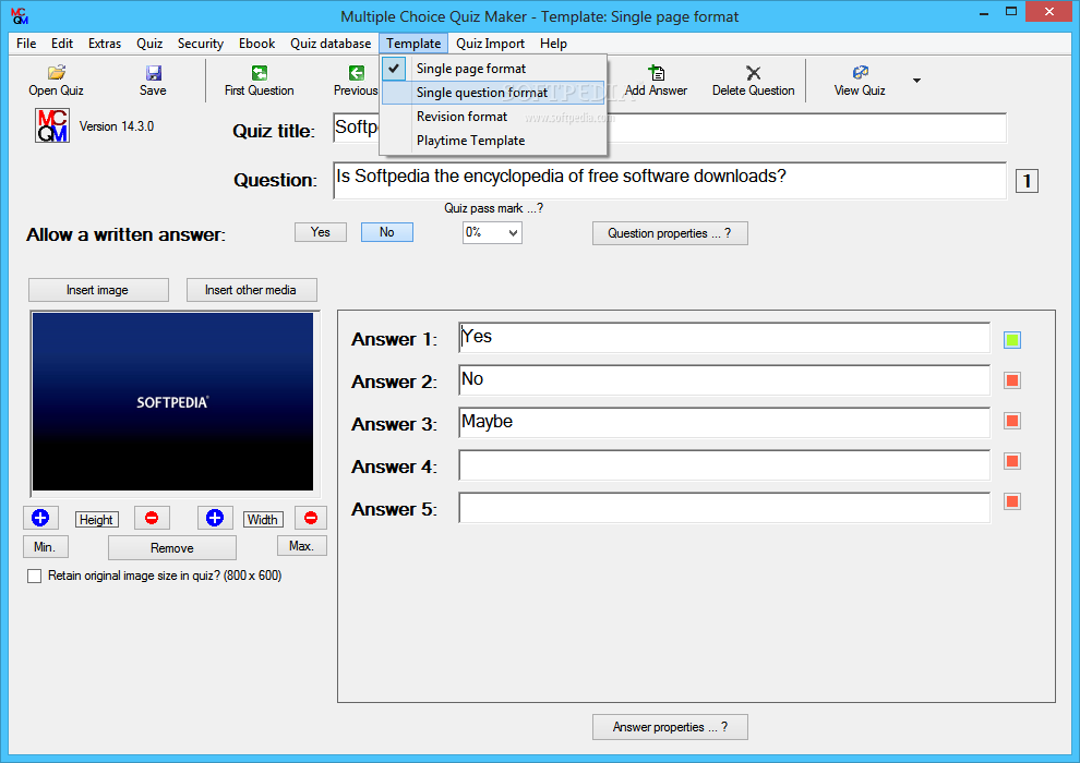 Free multiple choice exam creator software to download for mac mac